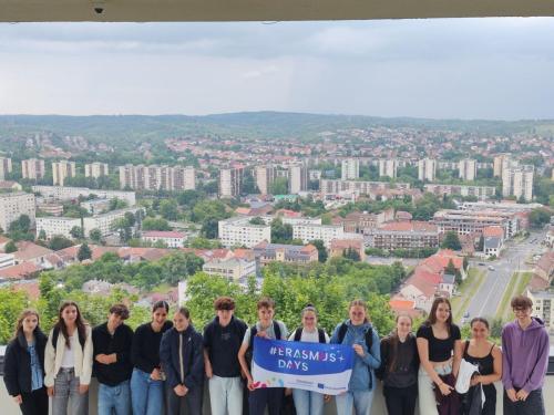 Francia diákcsoport látogatása az Erasmus keretén belül